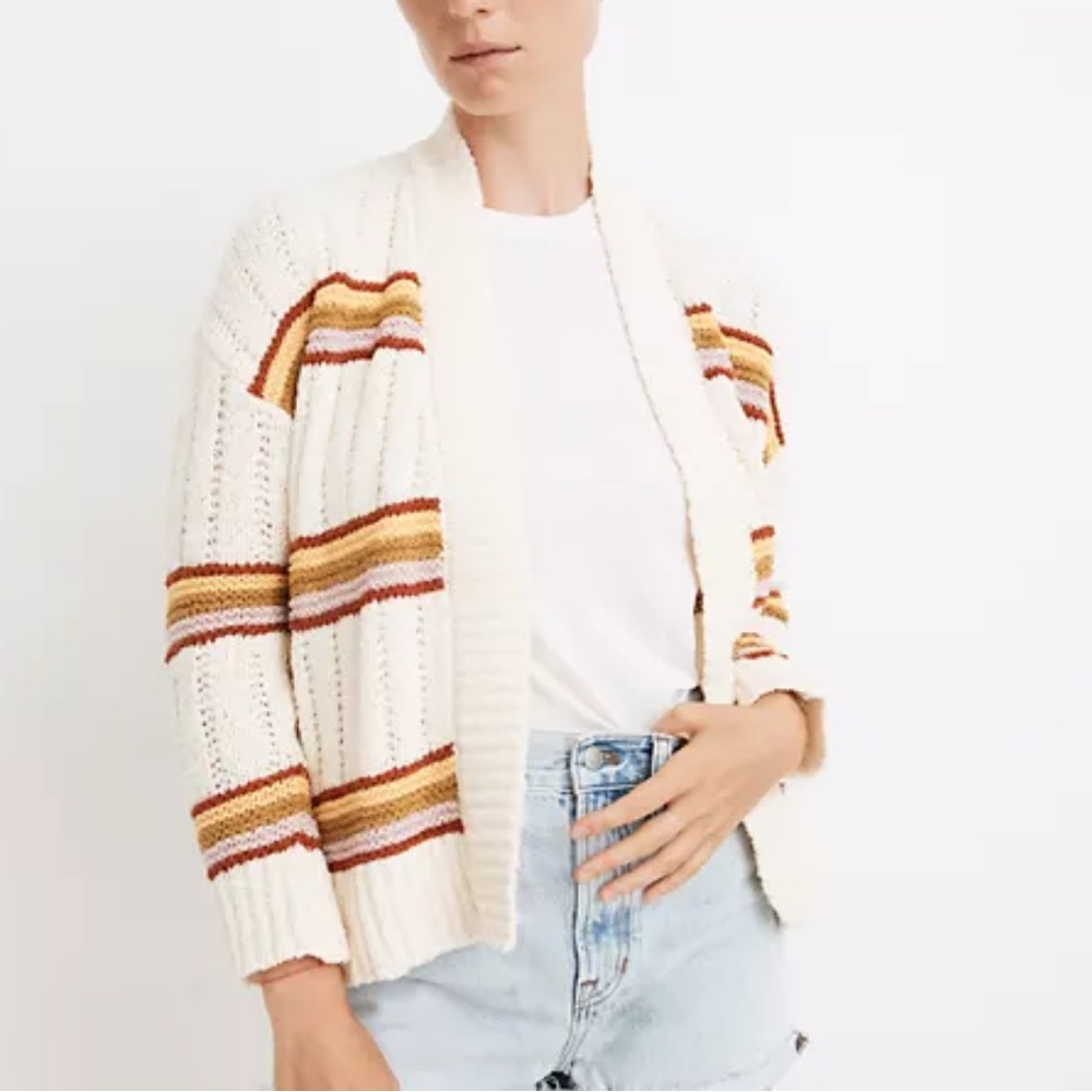 NWT Madewell Striped Diaz Cardigan Sweater Size XS